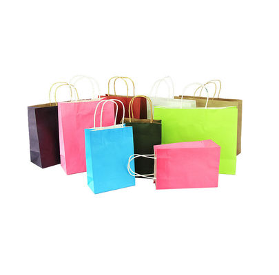 品質  Recyclable Custom Square Logo Gift Paper Biodegradable Handle Bottom Foldable Eco-Friendly Kraft Shopping Bag 工場